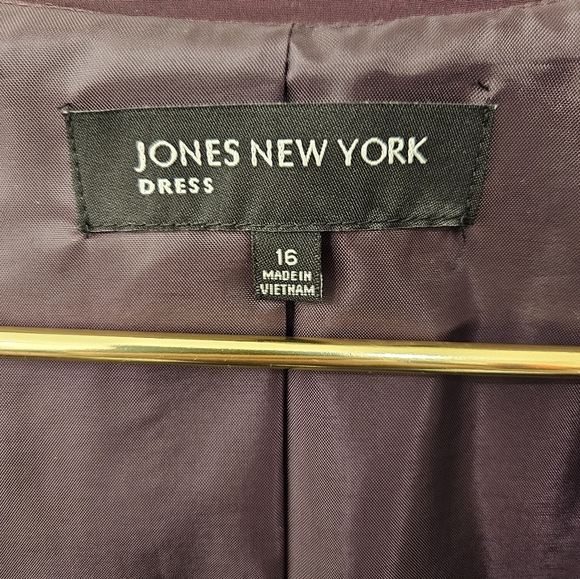 NWT - Satin Taffeta Jones New York "Merlot" Iridescent Midi Dress - Size 16 - Picture 14 of 16